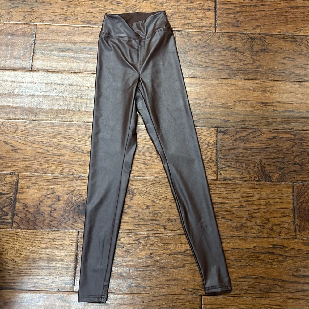 OFFLINE by Aerie high waist faux‎ leather Leggings